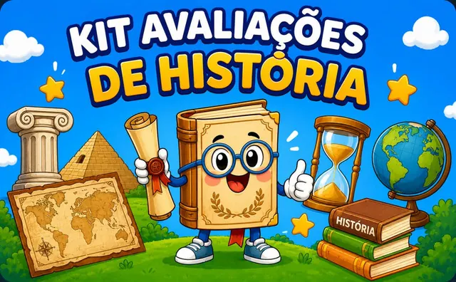 Kit com 100 Avaliações de História